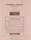 Kearney & Trecker-Milwaukee-Kearney & Trecker Eb EGI/3-66, Milling Machine, Installation Manual 1967-EB-EGI/3-66-01